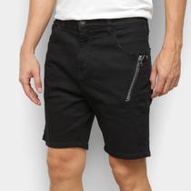 Bermuda Jeans Ellus Black Rock Elastic (Urban) Det Ziper Masculina