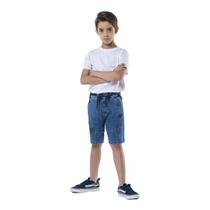 Bermuda Jeans Escuro Menino Mania Kids - 3084