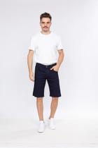 Bermuda Jeans Escuro Tradicional Masculina Elastano Bermuda Jeans Escuro Tradicional Masculina Elastano