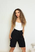 BERMUDA JEANS feminina cargo com bolso na lateral ,estilosa despojada