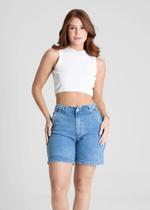 Bermuda Jeans Feminina Sawary - 280444 Bermuda Jeans Feminina Sawary - 280444