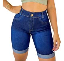 Bermuda Jeans Feminino Com Lycra Escura - SKU 321009
