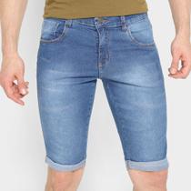 Bermuda Jeans Grifle Estonada Masculina