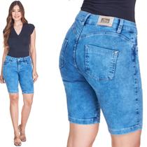 Bermuda Jeans HNO Ciclista Elastano Azul Claro