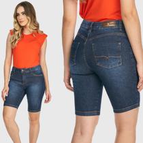 Bermuda Jeans HNO Jeans Ciclista Hot Pants Com Elastano Azul Bermuda Jeans HNO Jeans Ciclista Hot Pants Com Elastano Azul