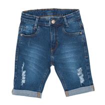 Bermuda Jeans Infantil Masculina Puidos Shorts Clube do Doce