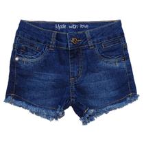 Bermuda Jeans Infantil Menina Shorts Manabana Lindo Oferta 10 a 16 anos