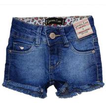 Bermuda Jeans Infantil Menina Shorts Manabana Lindo Verão 1 2 3 anos