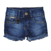 Bermuda Jeans Infantil Menina Shorts Manabana Lindo Verão 1 2 3 anos