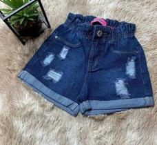 Bermuda jeans infantil menina