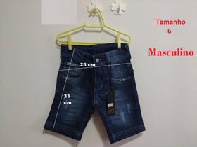 Bermuda Jeans Infantil Menino Tam 6 E 8