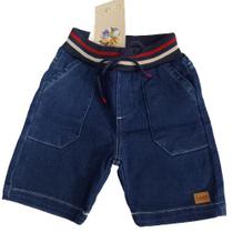 Bermuda Jeans Luxo Bebê Menino Lessa Kids Elastano Ref. 8172