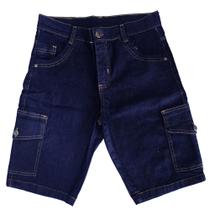 Bermuda Jeans Lycra Cargo Masculina