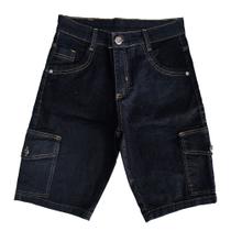 Bermuda Jeans Lycra Cargo Masculina