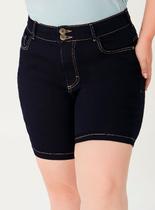 Bermuda Jeans Malwee 1000129465 Feminina Plus Size Cintura Média Stretch T. 48/56