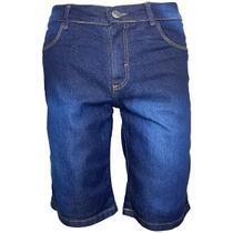 Bermuda Jeans Masculina Azul Elastano Com Bolsos