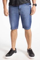 Bermuda Jeans Masculina Blue Básica Polo Wear Jeans Escuro