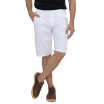 Bermuda Jeans Masculina Cargo Branca