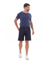 Bermuda Jeans Masculina com Detalhe No Bolso 23481 Escura