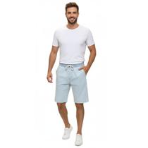 Bermuda Jeans Masculina com Elástico e Cordão