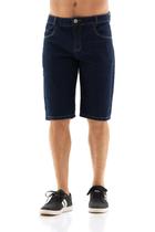 Bermuda Jeans Masculina Confort Detalhe 3 Agulhas