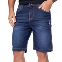 Bermuda Jeans Masculina Dixie Slim Azul Escuro Bermuda Jeans Masculina Dixie Slim Azul Escuro