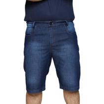 Bermuda Jeans Masculina Elastano Algodão Tradicional Plus Premium Bermuda Jeans Masculina Elastano Algodão Tradicional Plus Premium