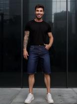 Bermuda Jeans Masculina Elastano Escura Premium