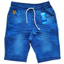 Bermuda jeans masculina infantil menino com lycra