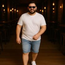 Bermuda JEANS MASCULINA LISA Plus Size Grande Tamanho 44 46 48 Básica Reforçada 1099 Bermuda JEANS MASCULINA LISA Plus Size Grande Tamanho 44 46 48 Básica Reforçada 1099