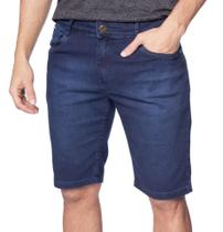Bermuda Jeans Masculina Pitt Basic Azul Escuro Bermuda Jeans Masculina Pitt Basic Azul Escuro