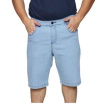 Bermuda Jeans Masculina Plus Size Slim Premium Tradicional Algodão e Elsatano Tamanho Grande
