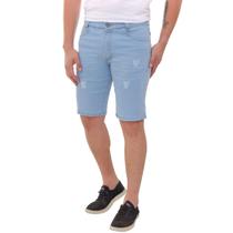 Bermuda Jeans Masculina Premium Moda Fashion Detalhes Puídos Lavagem Comfort Bermuda Jeans Masculina Premium Moda Fashion Detalhes Puídos Lavagem Comfort