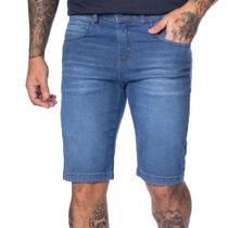 Bermuda Jeans Masculina Preston Slim Azul Claro