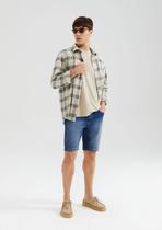 Bermuda Jeans Masculina Reta Com Elastano - Hering Bermuda Jeans Masculina Reta Com Elastano - Hering