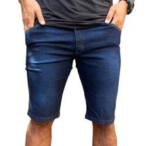 Bermuda Jeans Masculina Shorts Jeans Moda Casual Básica Elástano Lycra Slim