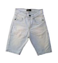 Bermuda Jeans Masculina Skinny com Elastano - Tecido Premium de Qualidade - Jeans Claro