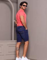 Bermuda Jeans Masculina Slim Escura Bermuda Jeans Masculina Slim Escura
