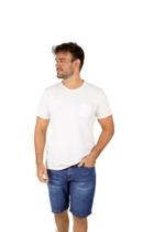 Bermuda Jeans Masculina Stone bigode laser Amel Jeans Azul