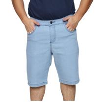 Bermuda Jeans Masculina Tradicional Slim Premium Algodão e Elastano Bermuda Jeans Masculina Tradicional Slim Premium Algodão e Elastano
