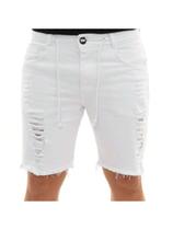 Bermuda Jeans Masculino Destroyed Rasgada Premium Shorts