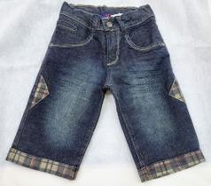 Bermuda jeans masculino infantil