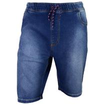 Bermuda Jeans Masculino Tharog Jogger Plus Size Azul - BSC70 Bermuda Jeans Masculino Tharog Jogger Plus Size Azul - BSC70