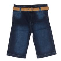 Bermuda jeans menino com bolsos e um lindo cinto