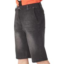 Bermuda Jeans Onbongo Plus Size Regular Confort Fit Preta B463A