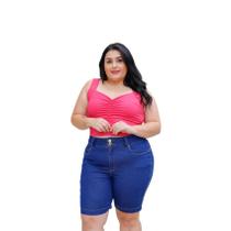 Bermuda Jeans Plus Size Adulto Feminina