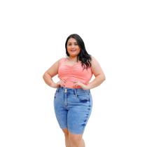 Bermuda Jeans Plus Size Adulto Feminina