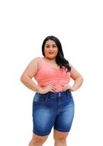 Bermuda Jeans Plus Size Adulto Feminina