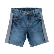 Bermuda jeans recorte faixa lateral Bermuda jeans recorte faixa lateral