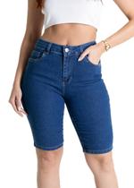 Bermuda Jeans Sawary - 281123 - Azul médio 42 Bermuda Jeans Sawary - 281123 - Azul médio 42